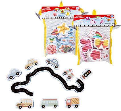 Baby bath eva sticker in net bag 16pc