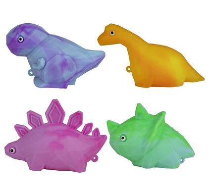 Novelty squeezy dino 10cm marble diamond