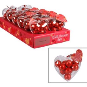 Sweet choc rp 10pc balls in heart 45g vd