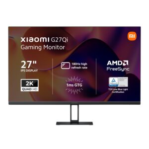 Xiaomi G27Qi 27″ 2K 1440p IPS Gaming Monitor (180Hz, 1ms, 16:9, HDMI/DP, and AMD FreeSync)