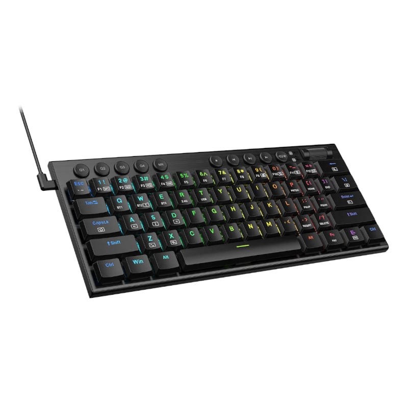 REDRAGON Horus Mini 61Key Red Switch RGB Low Profile Gaming Mechanical Keyboard - Black - Image 3
