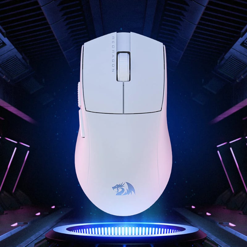 Redragon M916 PRO 1K 3-Mode Wireless Gaming Mouse – White - Image 3