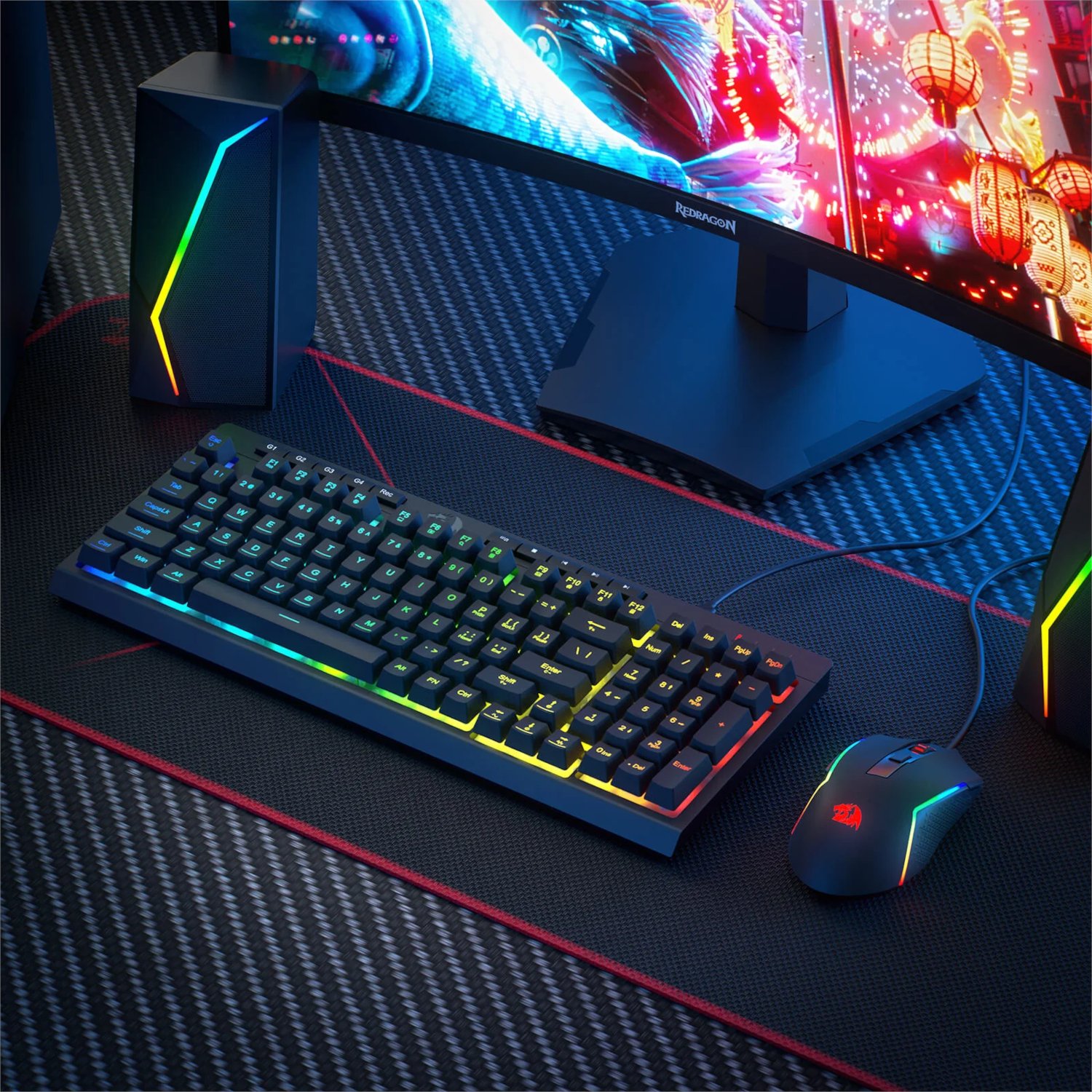 Redragon RYLO S141 Membrane Gaming Keyboard and Mouse Wired Combo - Image 3