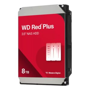 Western Digital Red Plus 8TB NAS HDD – Reliable 3.5″ SATA Drive for NAS
